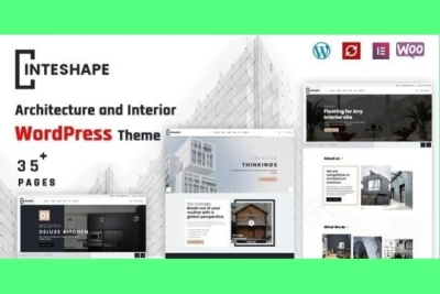 Inteshape - WordPress qurilish yoki arxitektura uchun litsenziyaga ega shablon